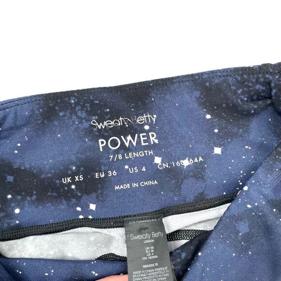 Sweaty Betty Power 7/8 Workout leggings Size 4 Ditsy Star space galaxy print - Picture 5 of 12
